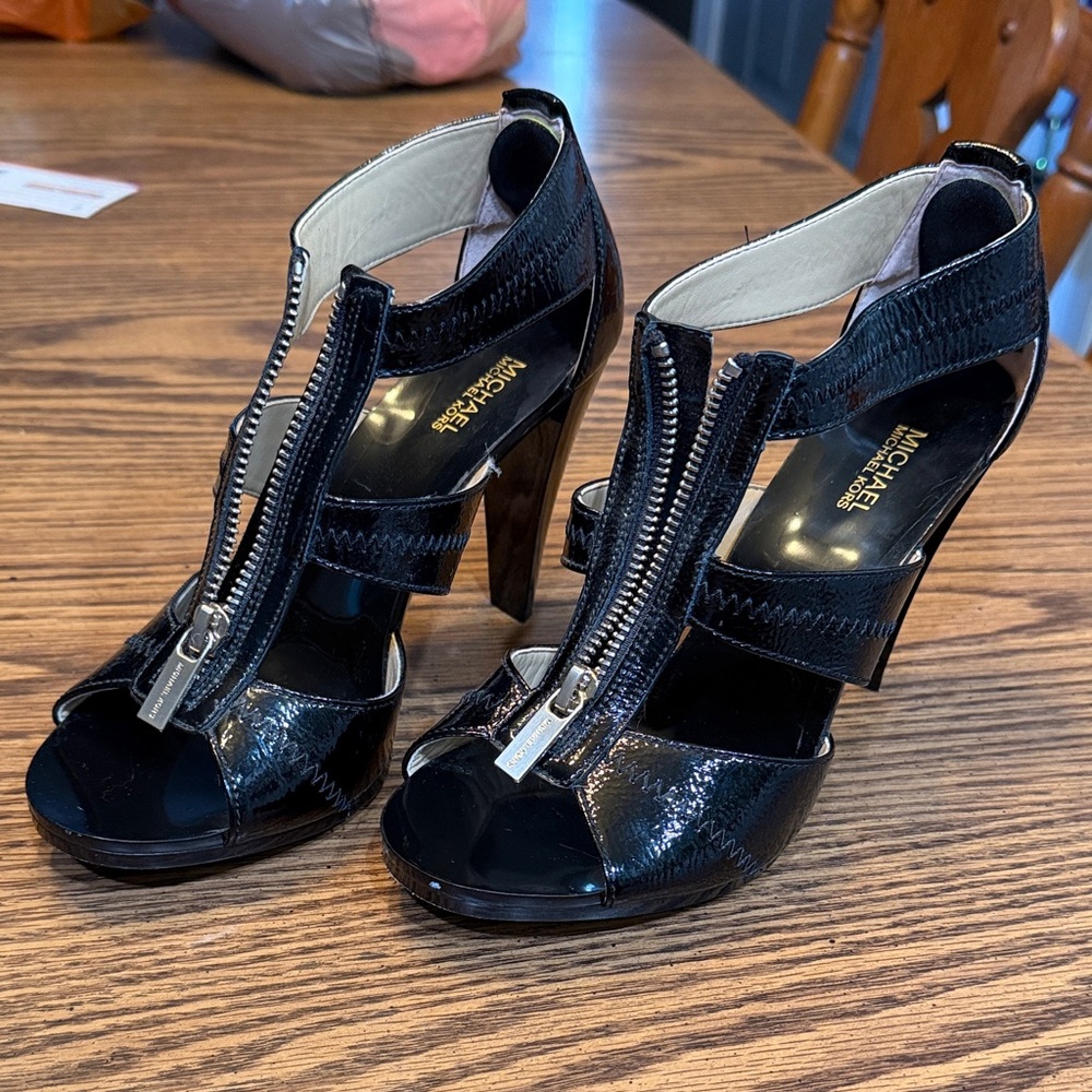 Michael Kors Black Zipper Heels